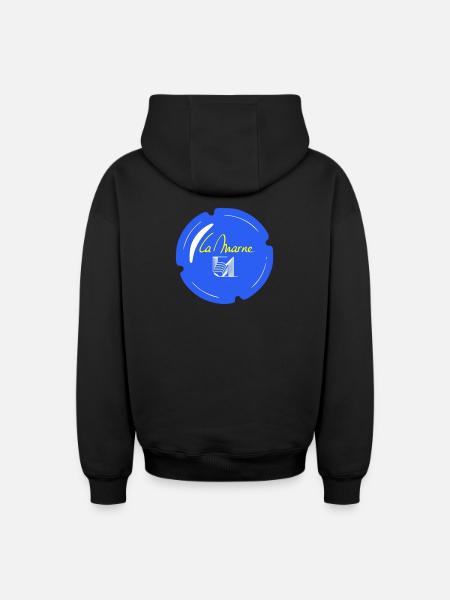 Capsule la Marne 51 - Oversized Heavyweight Unisex Zip Hoodie - black