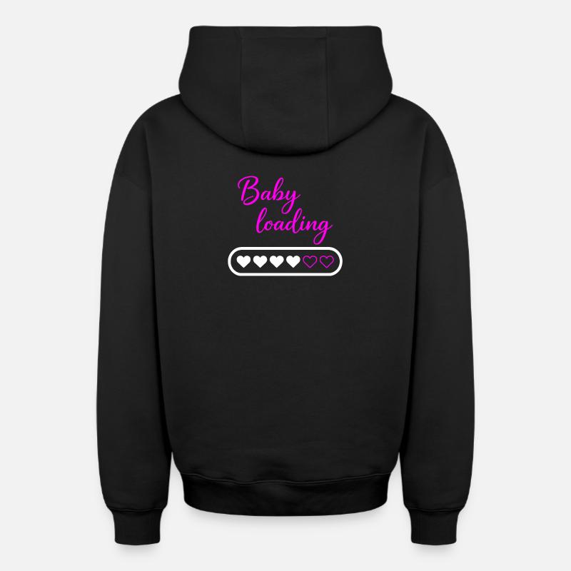 Chargement de bébé - Sweat à capuche unisexe zippé oversize épais SPREAD - noir
