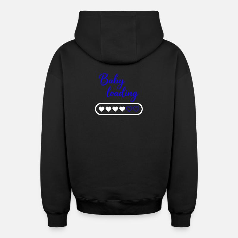 Chargement de bébé - Sweat à capuche unisexe zippé oversize épais SPREAD - noir