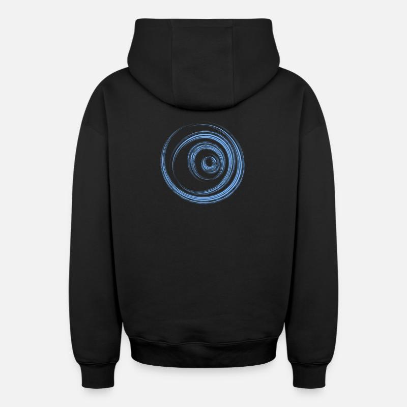 cercle - Sweat à capuche unisexe zippé oversize épais SPREAD - noir