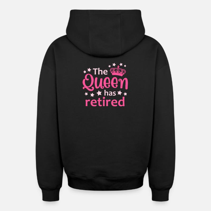 Pension Retraité Retraité - Sweat à capuche unisexe zippé oversize épais SPREAD - noir