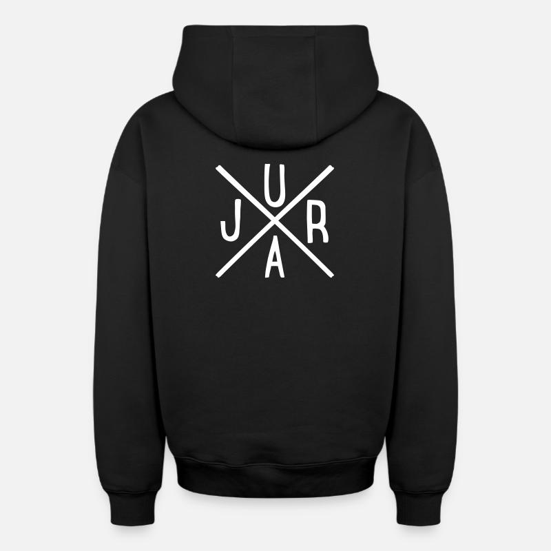 loi - Sweat à capuche unisexe zippé oversize épais SPREAD - noir
