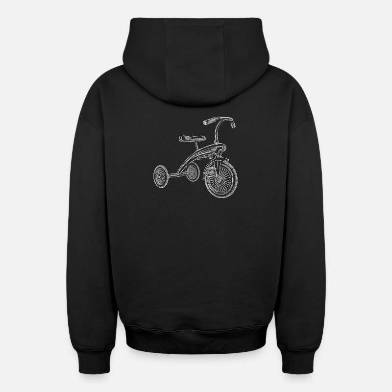 Tricycle - Sweat à capuche unisexe zippé oversize épais SPREAD - noir