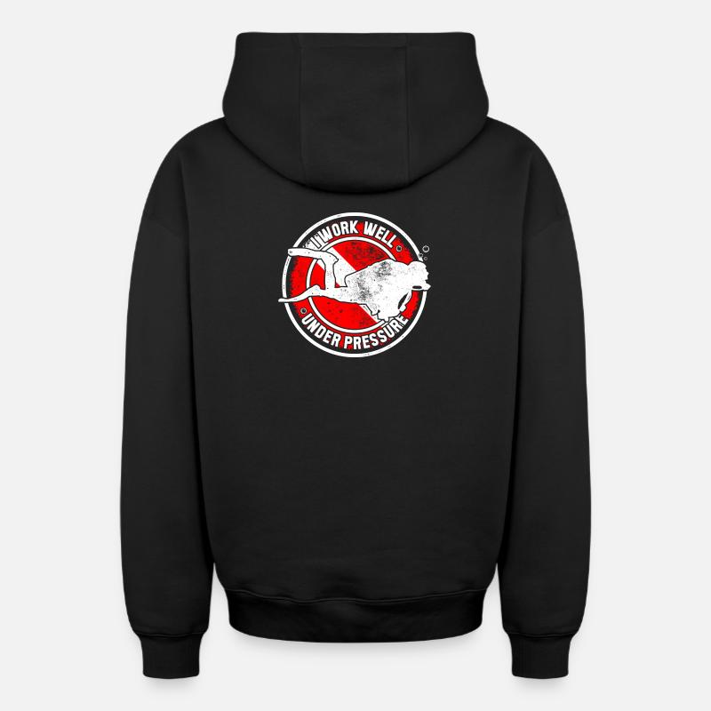 Cocarde de taureau sous pression - Sweat à capuche unisexe zippé oversize épais SPREAD - noir