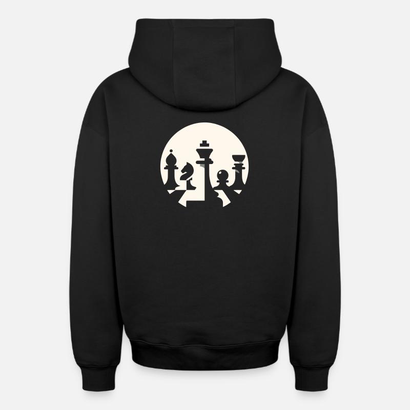 Résumé d’échecs - Sweat à capuche unisexe zippé oversize épais SPREAD - noir