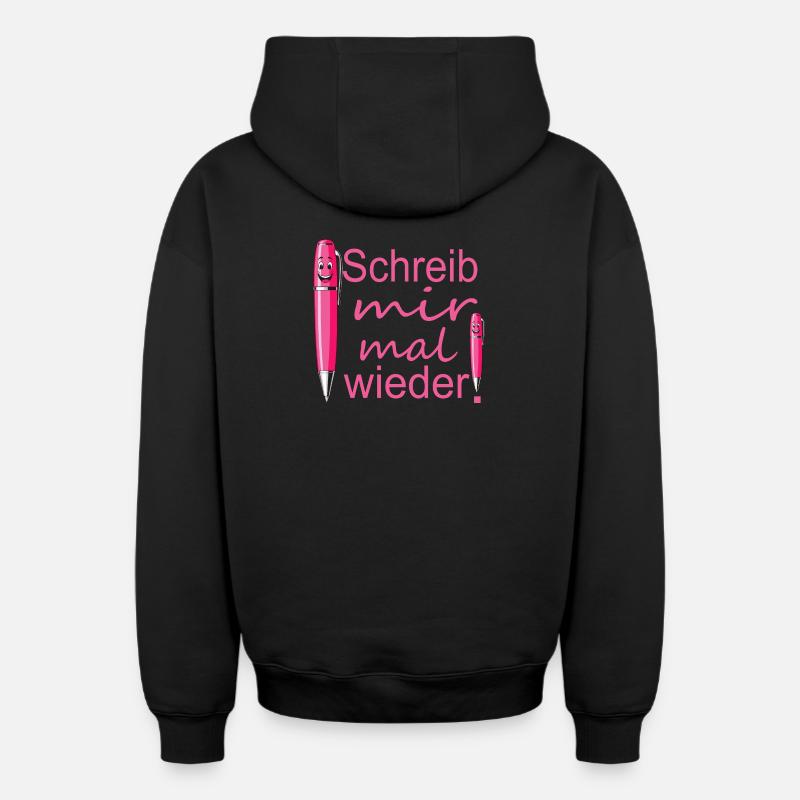 Correspondance - Sweat à capuche unisexe zippé oversize épais SPREAD - noir