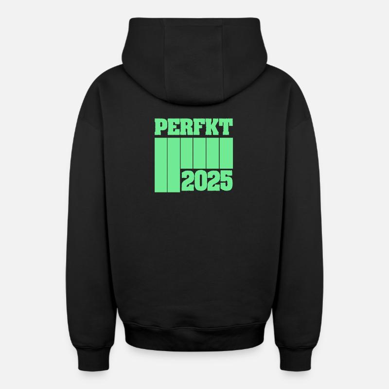 2025 - Sweat à capuche unisexe zippé oversize épais SPREAD - noir
