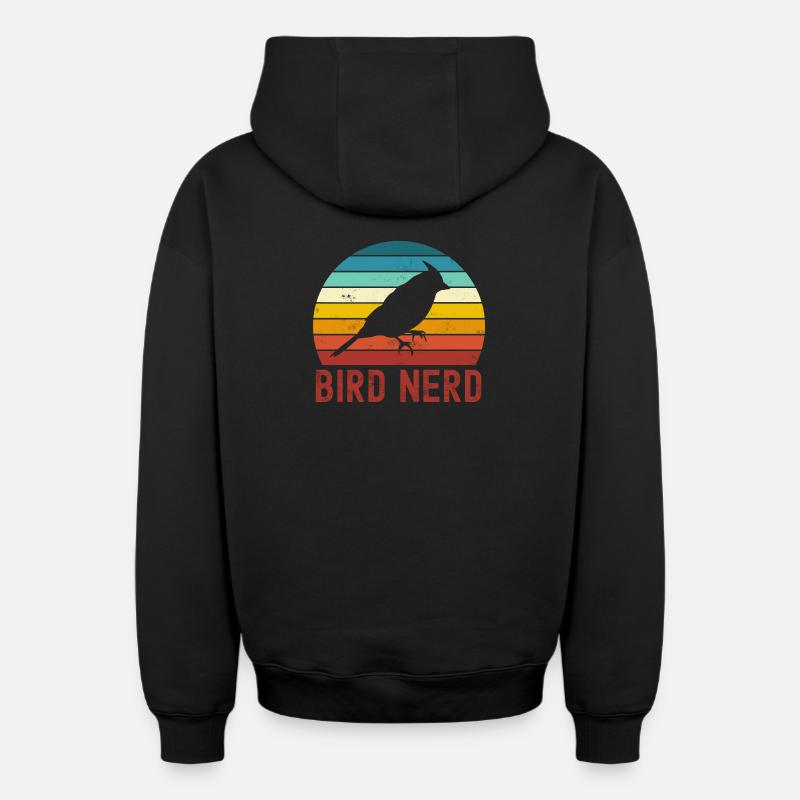 Vogel Vögel - Oversized Heavyweight Unisex Zip Hoodie - Schwarz