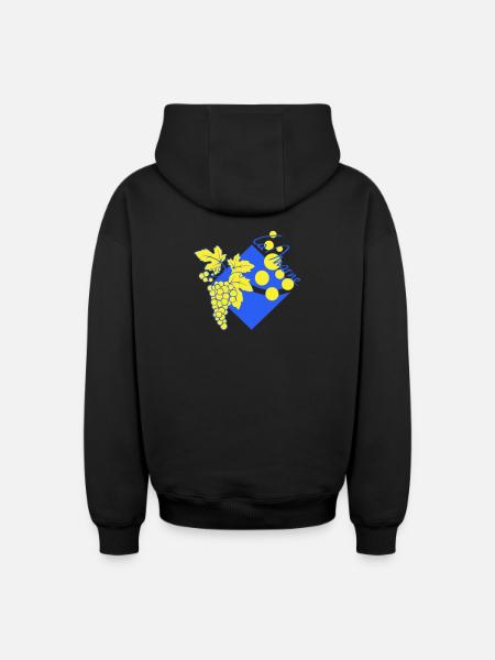 Logo revisited the Marne - Oversized Heavyweight Unisex Zip Hoodie - black