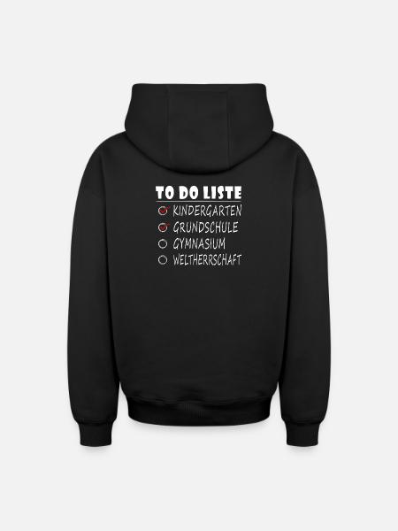 Einschulung Gymnasium 5. Klasse Gymnasiast - Oversized Heavyweight Unisex Zip Hoodie - Schwarz