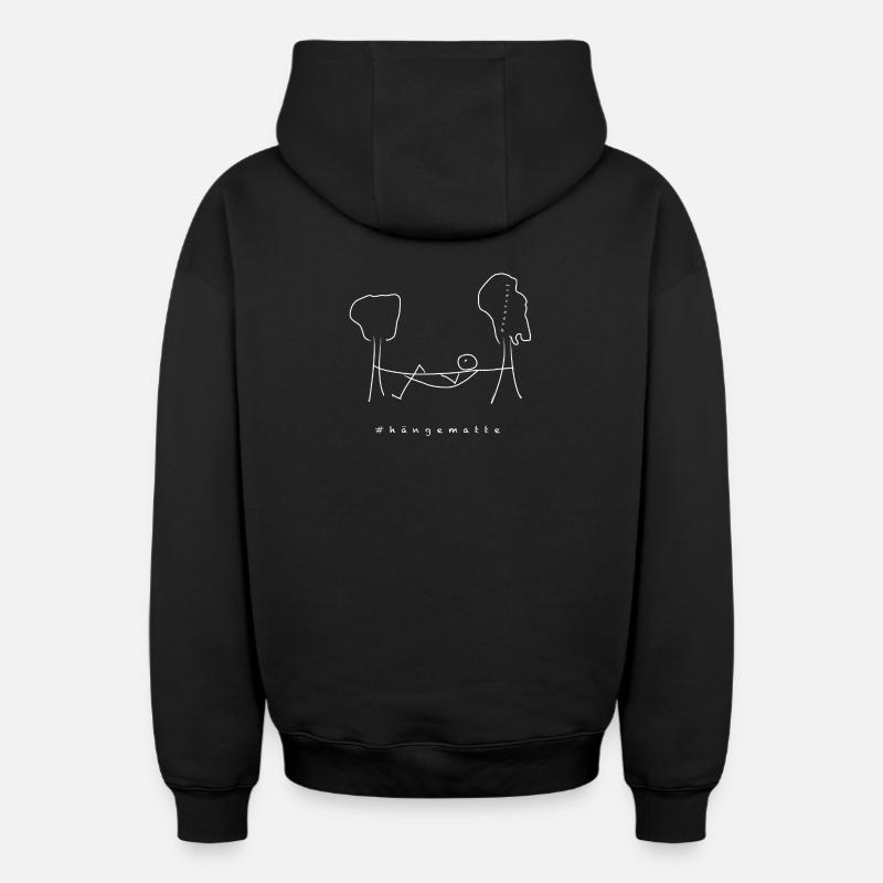 hamac - Sweat à capuche unisexe zippé oversize épais SPREAD - noir