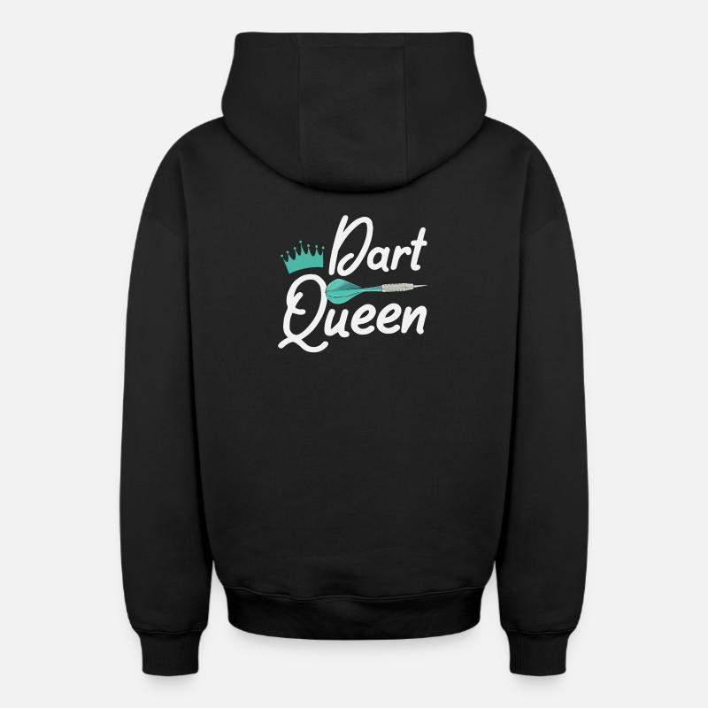 Fléchettes fléchettes - Sweat à capuche unisexe zippé oversize épais SPREAD - noir