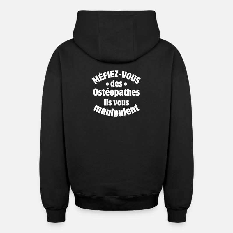 osteopath, osteopaths, medicine - Oversized Heavyweight Unisex Zip Hoodie - black