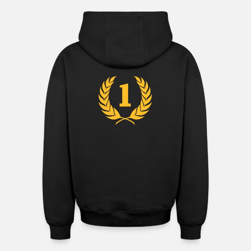 Victoire (vectoriel) - Sweat à capuche unisexe zippé oversize épais SPREAD - noir