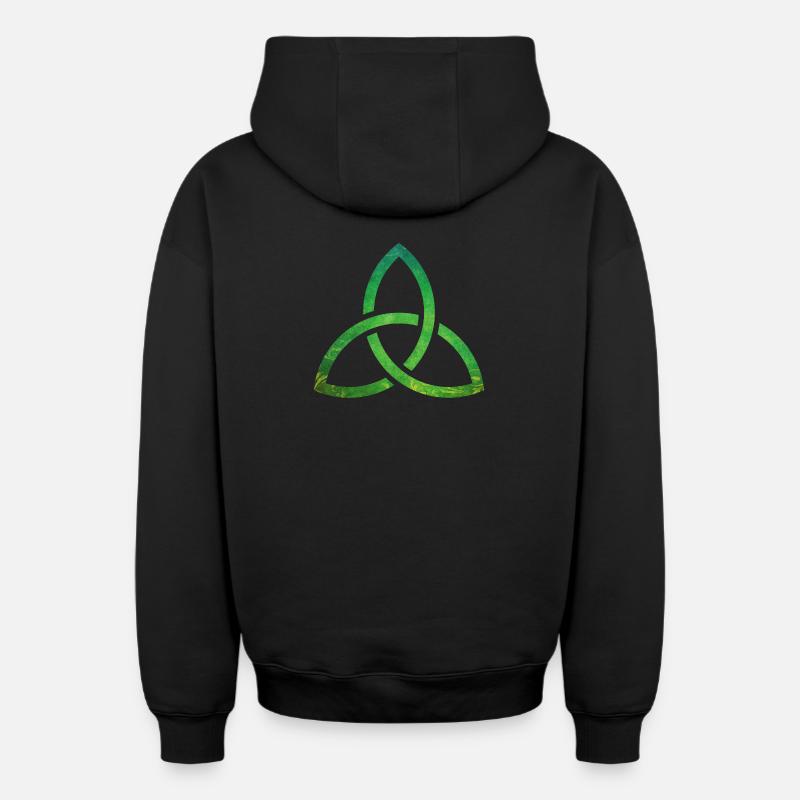 Celtic Knot - Sweat à capuche unisexe zippé oversize épais SPREAD - noir