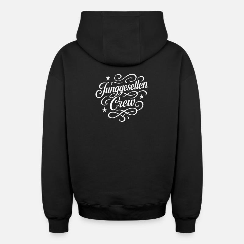 Équipage Bachelor - Sweat à capuche unisexe zippé oversize épais SPREAD - noir