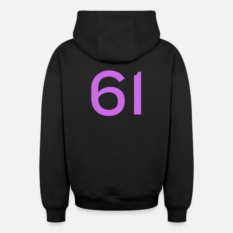 61 - Sweat à capuche unisexe zippé oversize épais SPREAD - noir