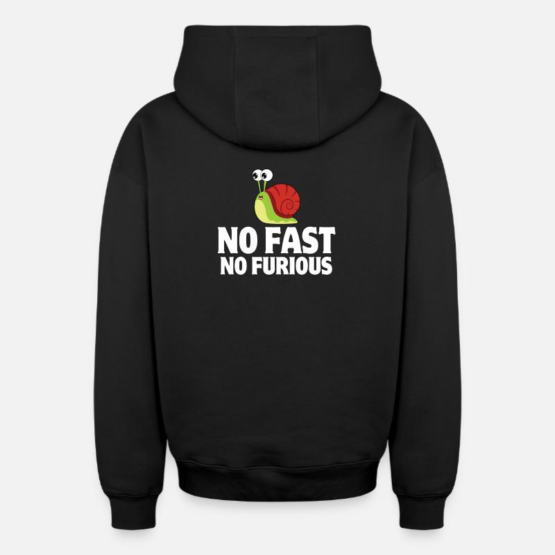 escargot, gastéropode, limace - Sweat à capuche unisexe zippé oversize épais SPREAD - noir