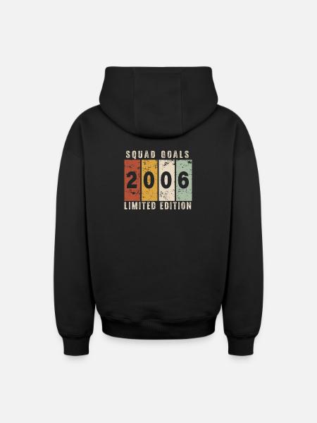 Jubiläum 2006 – 20 Jahre - Oversized Heavyweight Unisex Zip Hoodie - Schwarz