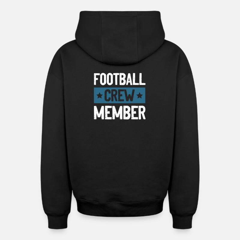 Équipe de football - Sweat à capuche unisexe zippé oversize épais SPREAD - noir