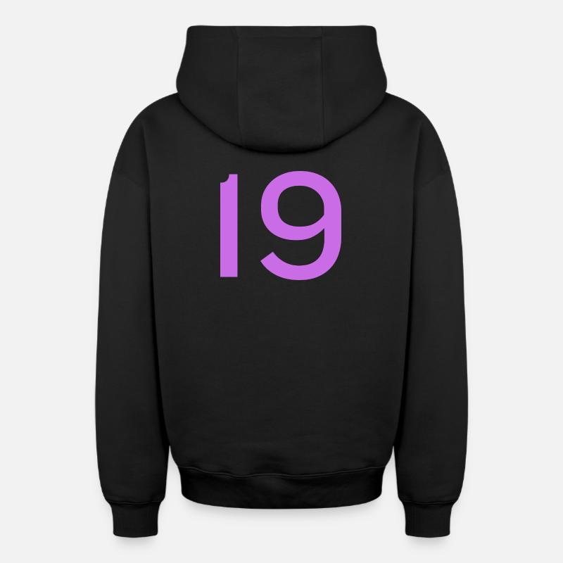 19 - Sweat à capuche unisexe zippé oversize épais SPREAD - noir