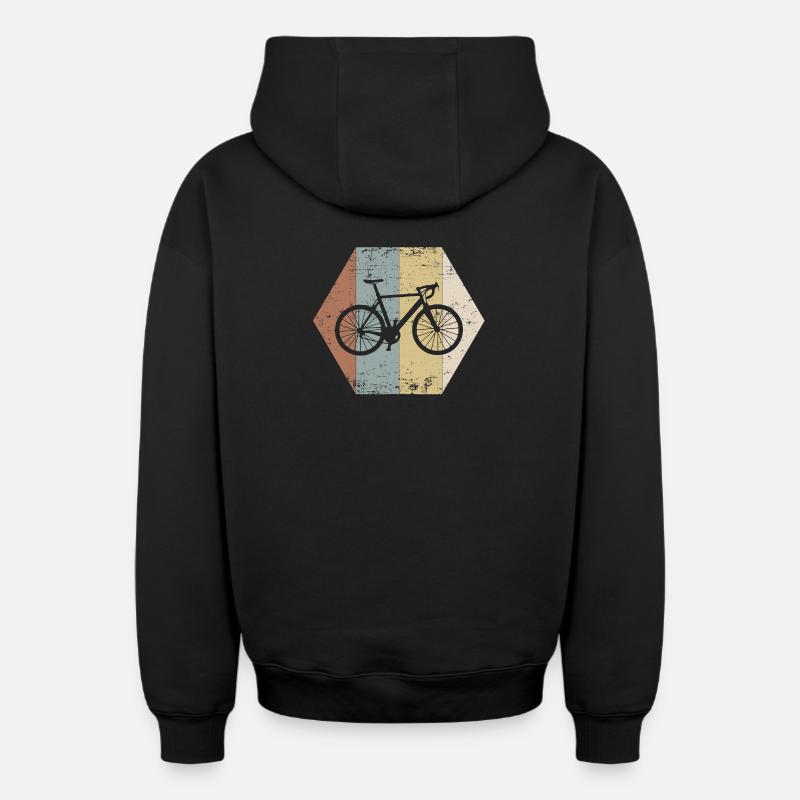 vélo - Sweat à capuche unisexe zippé oversize épais SPREAD - noir
