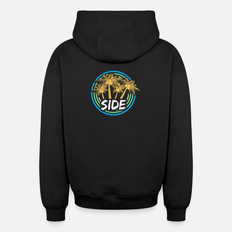 Côté - Sweat à capuche unisexe zippé oversize épais SPREAD - noir
