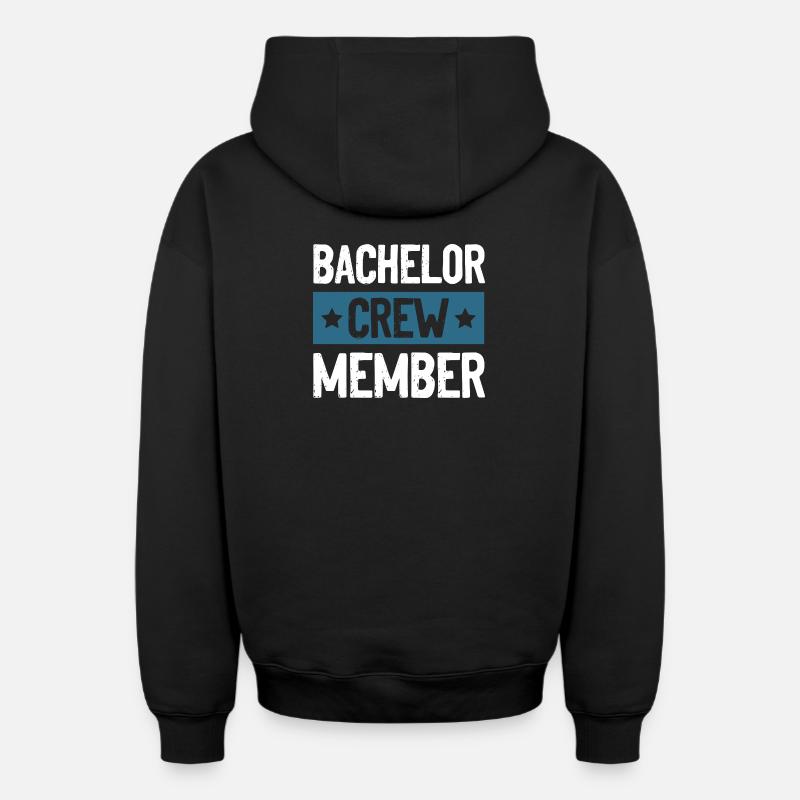 Équipage Bachelor - Sweat à capuche unisexe zippé oversize épais SPREAD - noir
