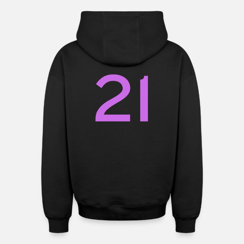 21 - Sweat à capuche unisexe zippé oversize épais SPREAD - noir