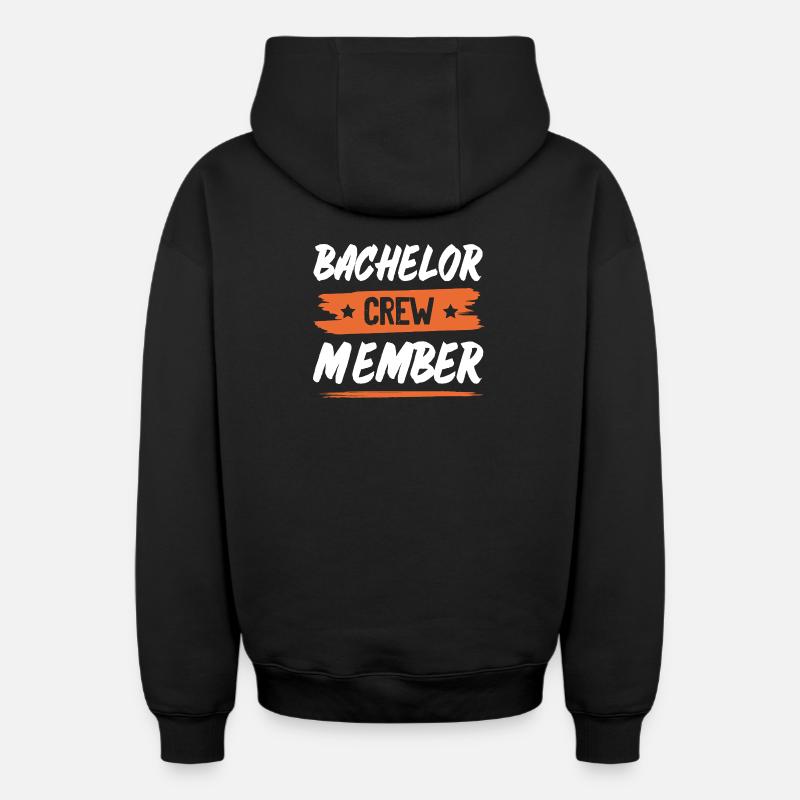 Équipage Bachelor - Sweat à capuche unisexe zippé oversize épais SPREAD - noir