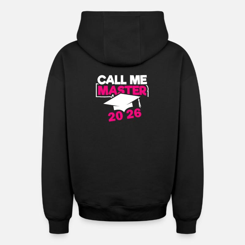 Master 2026 Diplôme - Sweat à capuche unisexe zippé oversize épais SPREAD - noir