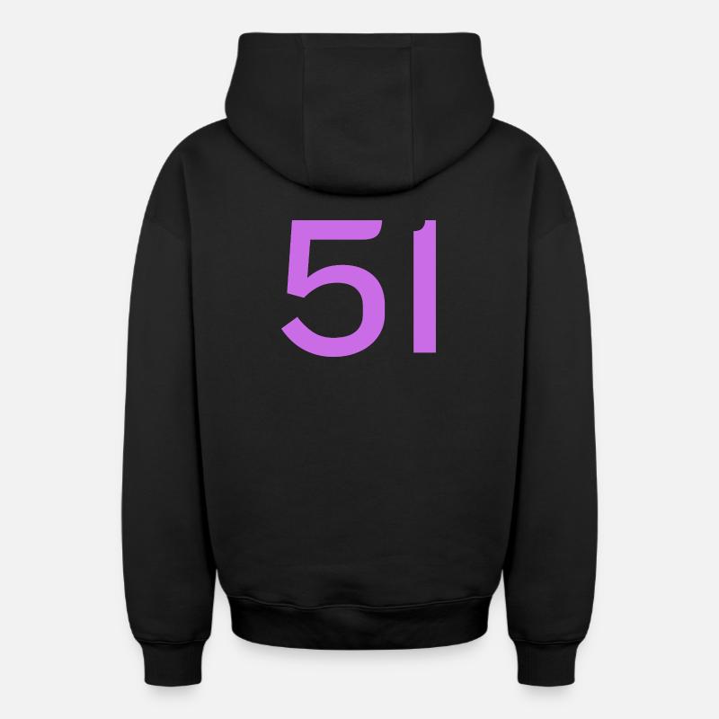 51 - Sweat à capuche unisexe zippé oversize épais SPREAD - noir
