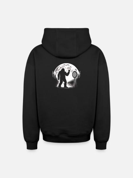 Bigfoot Darts - Oversized Heavyweight Unisex Zip Hoodie - black
