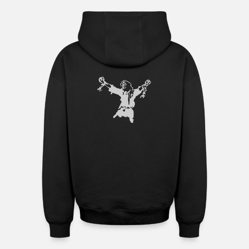 Combattants de la liberté - Sweat à capuche unisexe zippé oversize épais SPREAD - noir