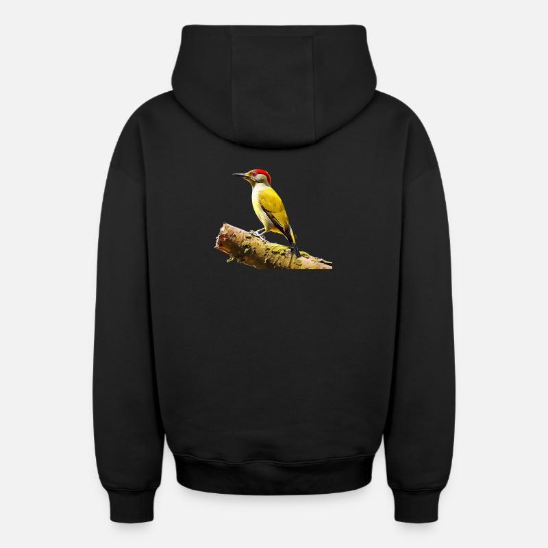 Pic vert - Sweat à capuche unisexe zippé oversize épais SPREAD - noir