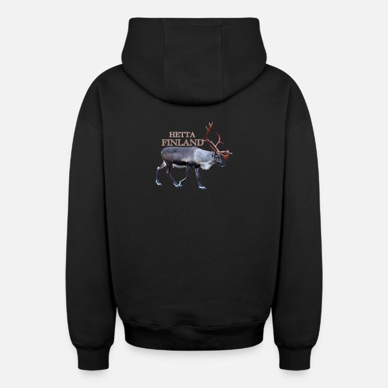 Chaleur - Sweat à capuche unisexe zippé oversize épais SPREAD - noir