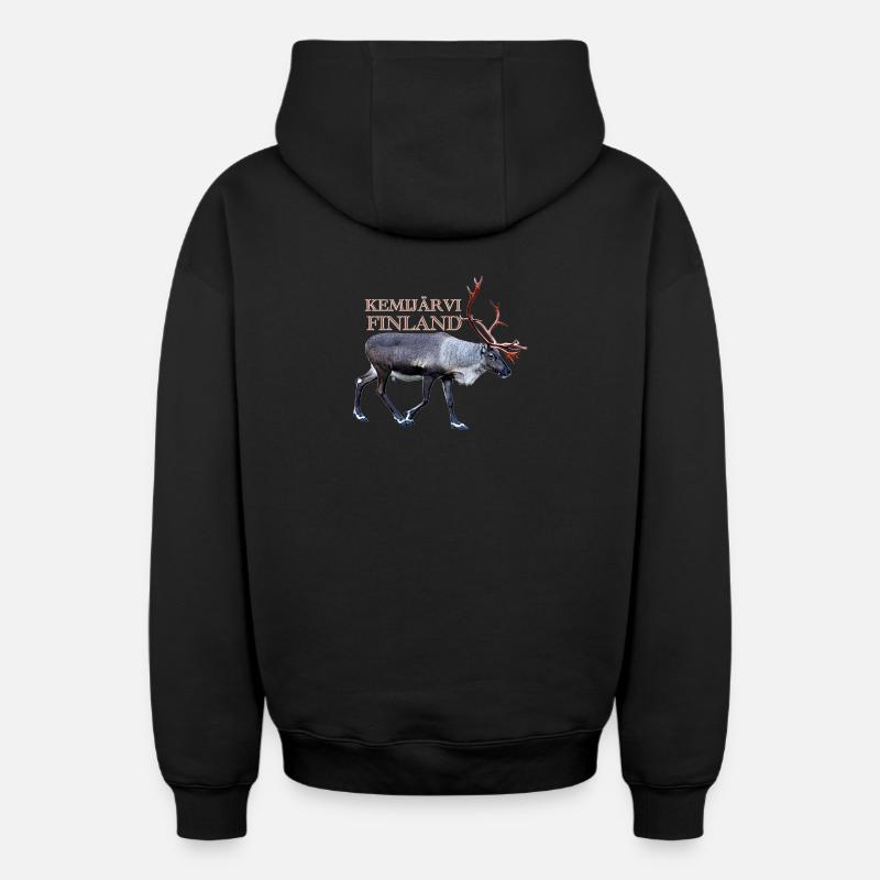 Déchet chimique - Sweat à capuche unisexe zippé oversize épais SPREAD - noir