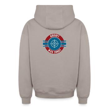 Jeu d’Airsoft Airsoft Jeu de terrain en équipe Airsoft - Sweat à capuche unisexe zippé oversize épais SPREAD - taupe - Dos - AI Model Male 178 light (178cm)