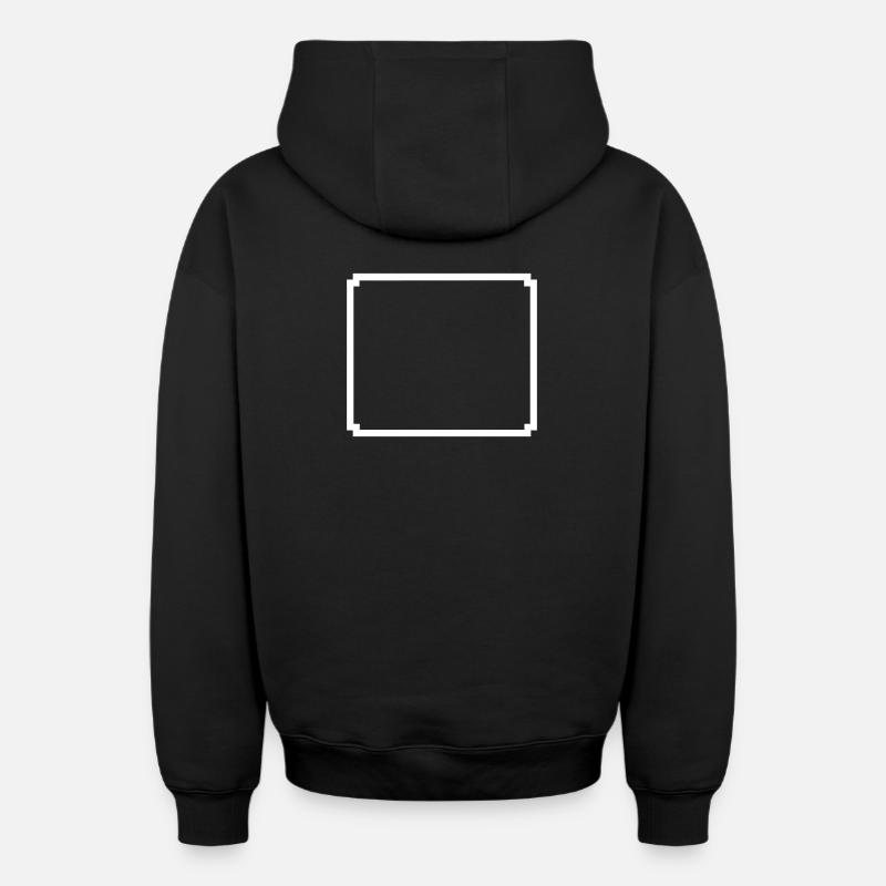 Pixel Rahmen 8-Bit Textfeld - Oversized Heavyweight Unisex Zip Hoodie - Schwarz