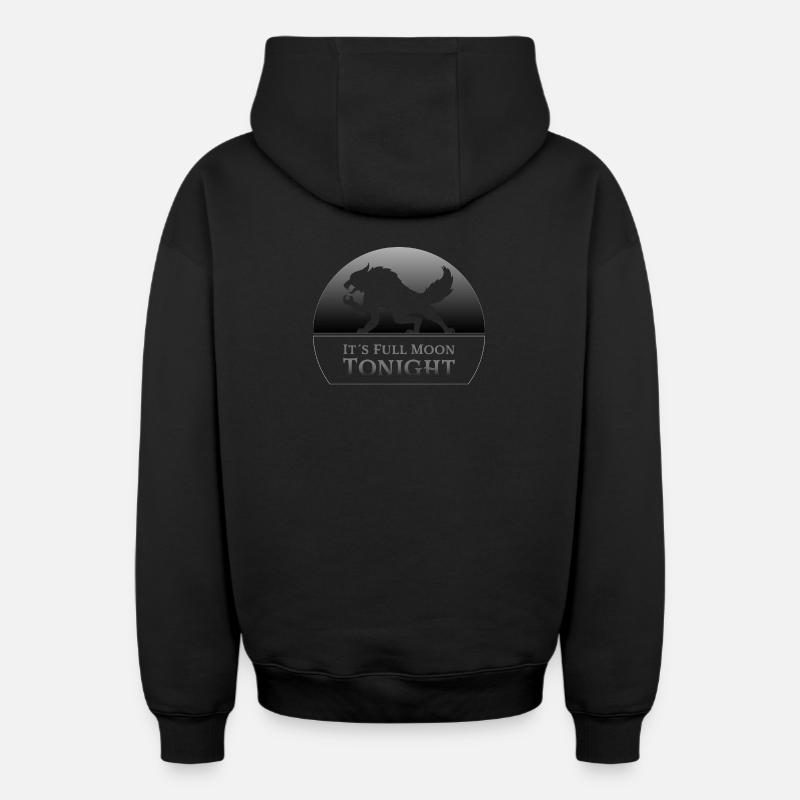 werwolf - Oversized Heavyweight Unisex Zip Hoodie - Schwarz
