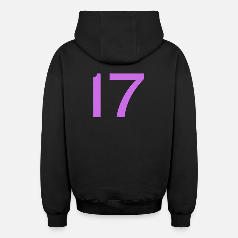 17 - Sweat à capuche unisexe zippé oversize épais SPREAD - noir