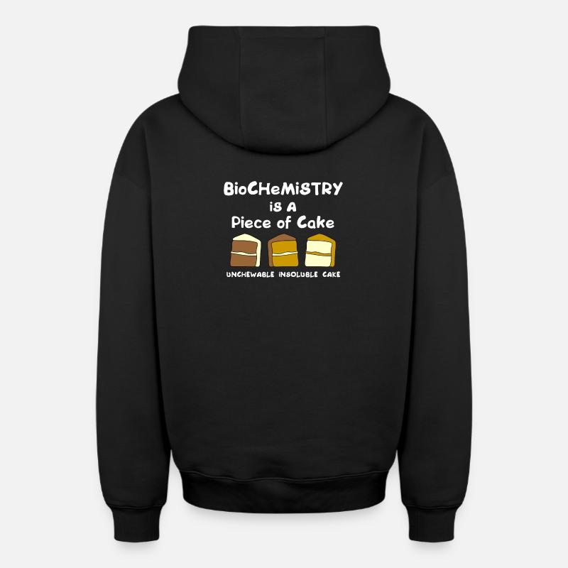 Gâteau Biochimique - Sweat à capuche unisexe zippé oversize épais SPREAD - noir