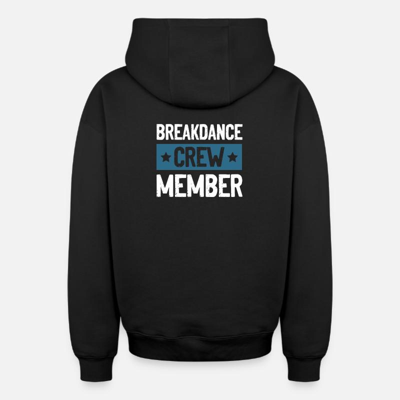Équipe de breakdance - Sweat à capuche unisexe zippé oversize épais SPREAD - noir