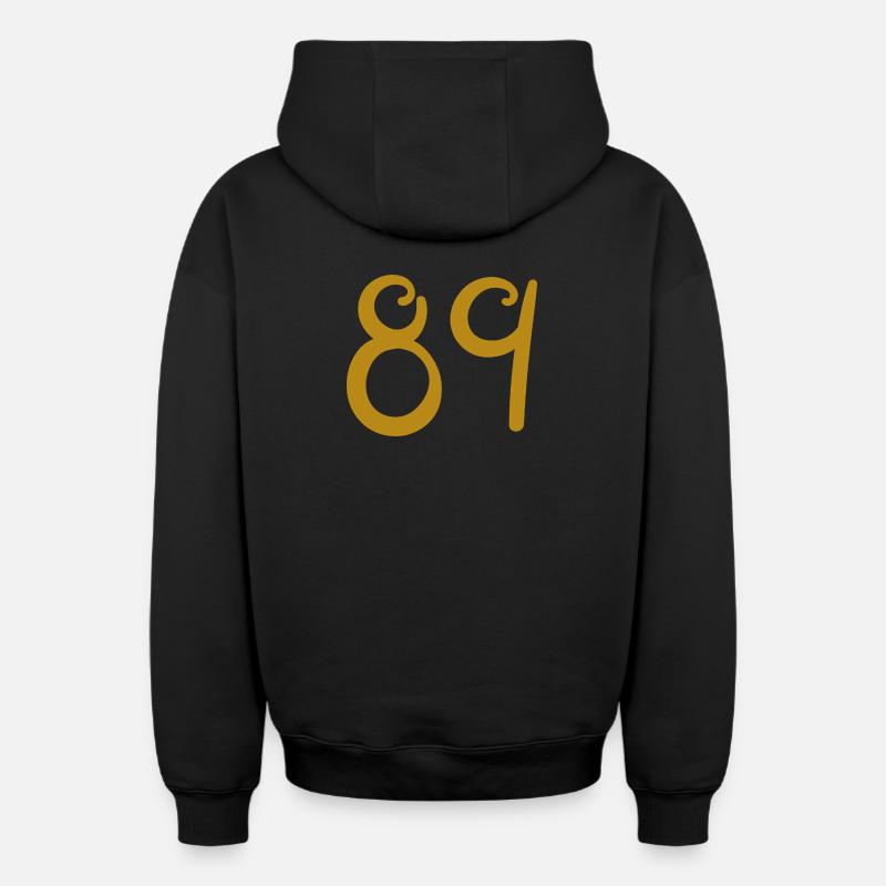 89 - Sweat à capuche unisexe zippé oversize épais SPREAD - noir