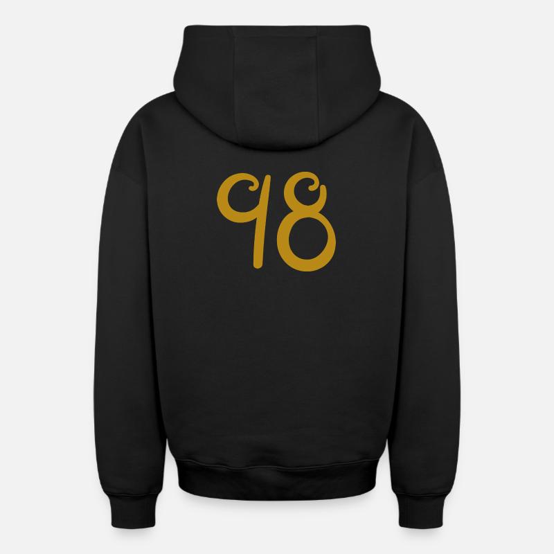 98 - Sweat à capuche unisexe zippé oversize épais SPREAD - noir