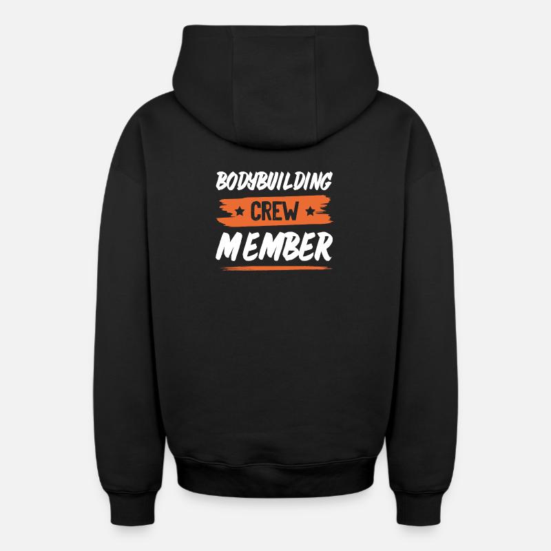 Équipe de culturisme - Sweat à capuche unisexe zippé oversize épais SPREAD - noir
