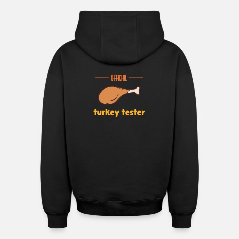 Testeur de dinde - Sweat à capuche unisexe zippé oversize épais SPREAD - noir