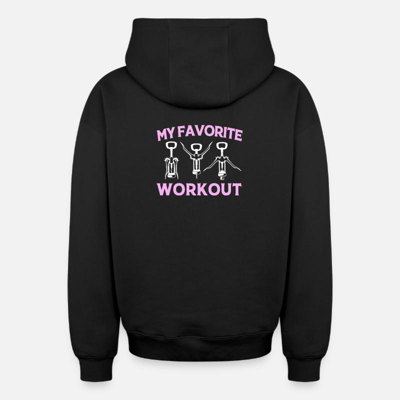 sommelier - Sweat à capuche unisexe zippé oversize épais SPREAD - noir