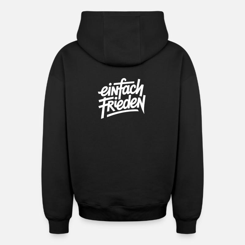 Simplement la paix - Sweat à capuche unisexe zippé oversize épais SPREAD - noir
