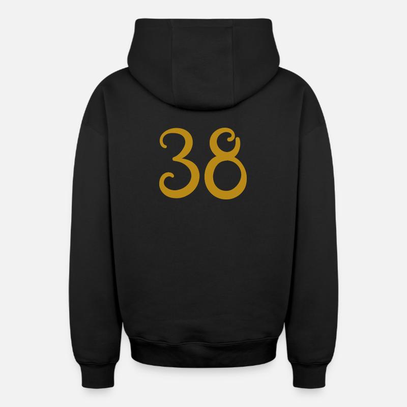 38 - Sweat à capuche unisexe zippé oversize épais SPREAD - noir